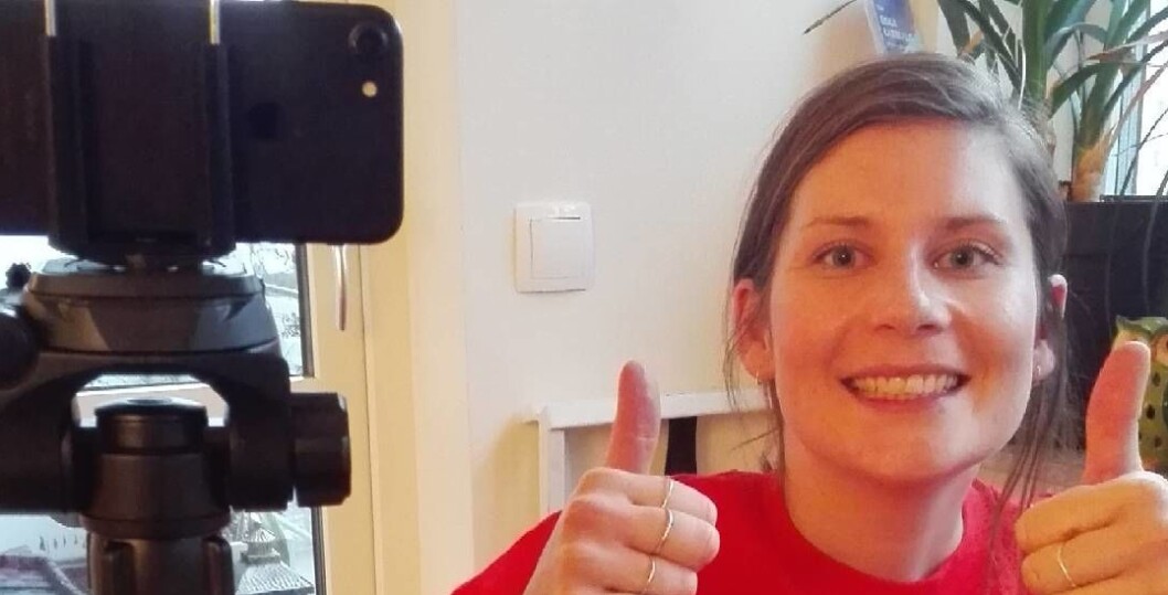 Så här glad blev Cecilia från Höör. Så här glad blev Cecilia från Höör.