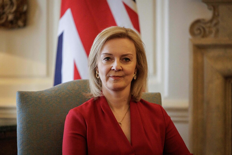 Britain's Foreign Secretary Liz Truss poses prior to her meeting with European Commission vice president, on the Northern Ireland Protocol at the No 1 Carlton Gardens, in London, on February 11, 2022. (Photo by Rob Pinney / various sources / AFP)