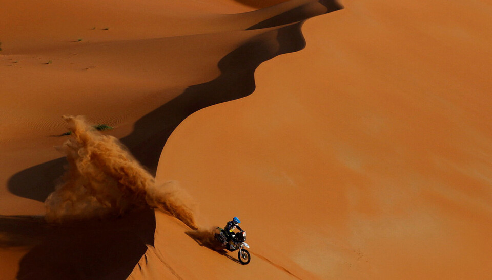 Rallying - Dakar Rally - Stage 11 - Shaybah to Empty Quarter Marathon - Saudi Arabia - January 12, 2023 HT Rally Raid Husqvarna Racing's Michael Docherty in action during stage 11 REUTERS/Hamad I Mohammed TPX IMAGES OF THE DAY Rallying - Dakar Rally - Stage 11 - Shaybah to Empty Quarter Marathon - Saudi Arabia - January 12, 2023 HT Rally Raid Husqvarna Racing's Michael Docherty in action during stage 11 REUTERS/Hamad I Mohammed TPX IMAGES OF THE DAY